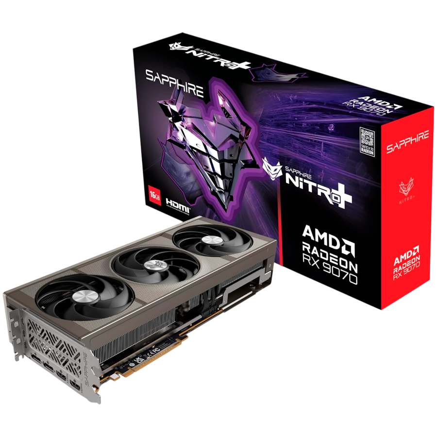 SAPPHIRE NITRO+ AMD Radeon RX 9070 OC 16GB GDDR6 256-bit 2x HDMI 2x DP