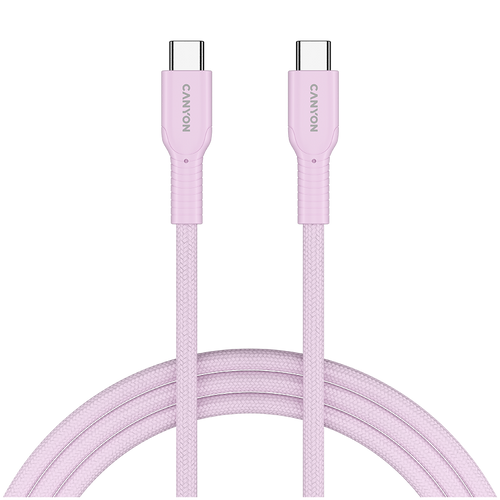 CANYON Kabel OnWire 60CL C-C 60W w oplocie 1m Różowy