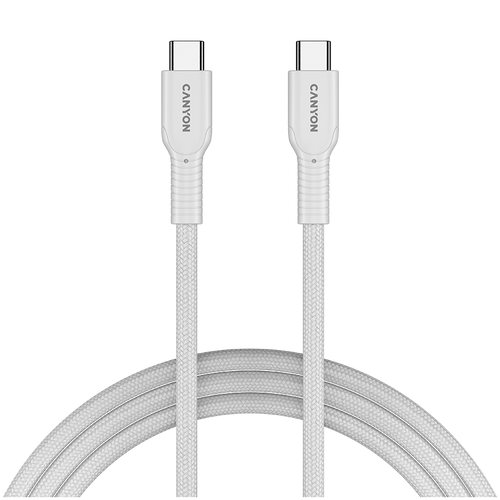CANYON Kabel OnWire 60CL C-C 60W w oplocie 1m Biały