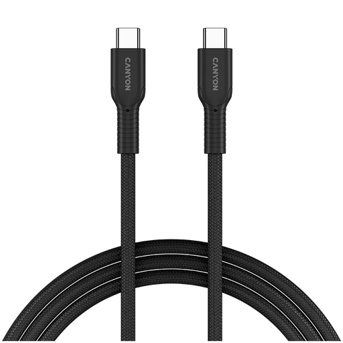 CANYON Kabel OnWire 60CL C-C 60W w oplocie 1m Czarny