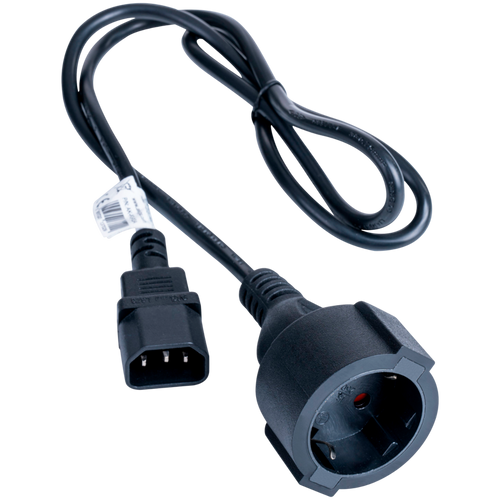 AKYGA Kabel zasilający przedłużacz Akyga AK-PC-13A CU 3x0.75mm² CEE 7/3 / IEC C14 1 m
