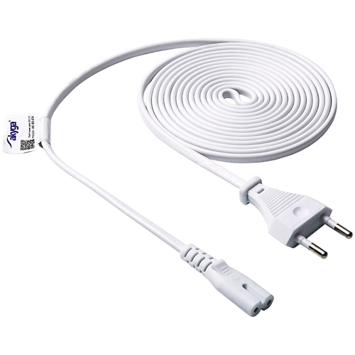 AKYGA Kabel zasilający ósemka Akyga AK-RD-07A CCA 2x0.5mm² CEE 7/16 / IEC C7 3 m biały