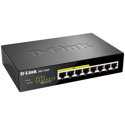 D-LINK 8-port 10/100/1000 Desktop Switch w/ 4 PoE Ports