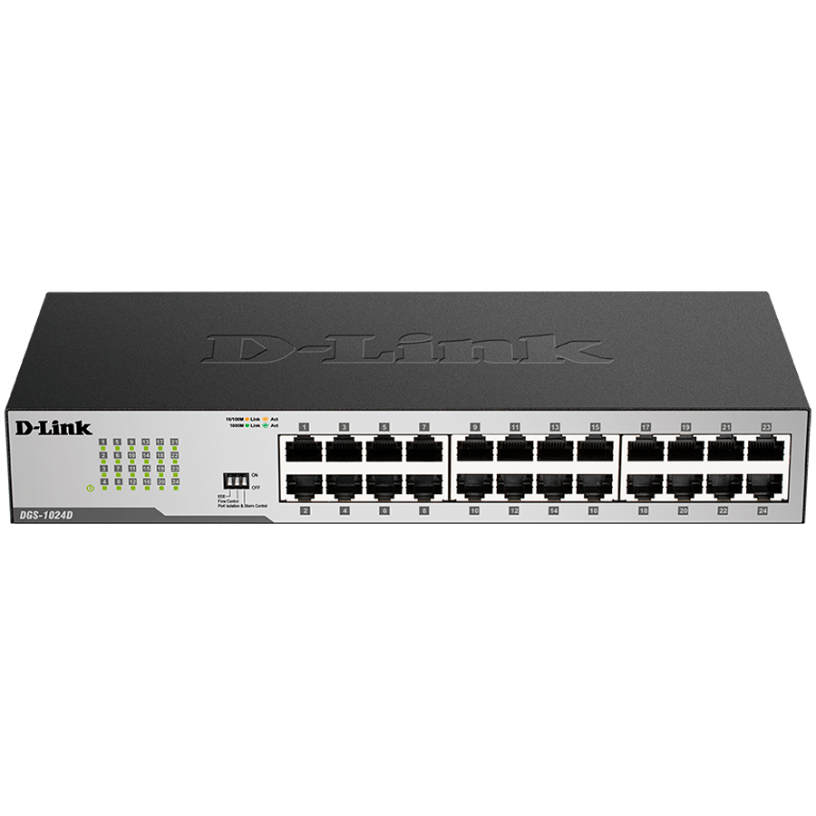 D-LINK Switch 24 x 1000/100/10Mbps, Niezarządzalny