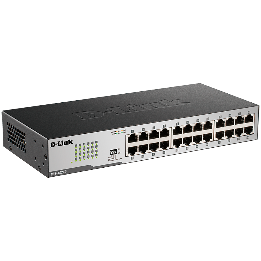 D-LINK Switch 24 x 1000/100/10Mbps, Niezarządzalny