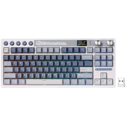 ROYAL KLUDGE RK M87 Ocean Blue Gaming Keyboard Beige switch