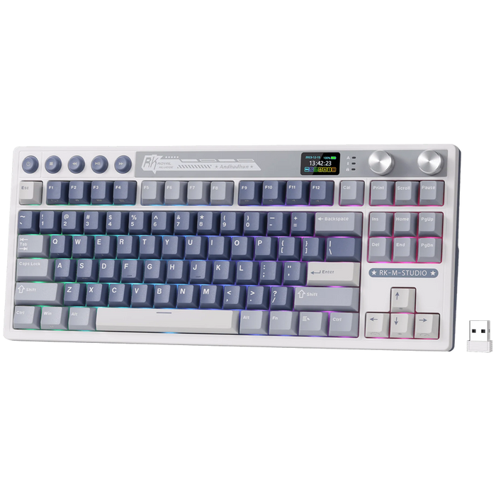 ROYAL KLUDGE RK M87 Ocean Blue Gaming Keyboard Beige switch