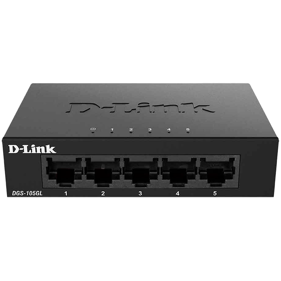 D-LINK 5-Port Gigabit Ethernet Metal Housing Unmanaged Light Switch without IGMP