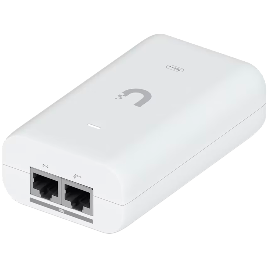 Ubiquiti UniFi UACC-PoE++-10G-EU 10G PoE++ Adapter (60W), can power UniFi PoE++ devices, reduce dependency on PoE switch power, and provide a Multi-Gigabit LAN connection