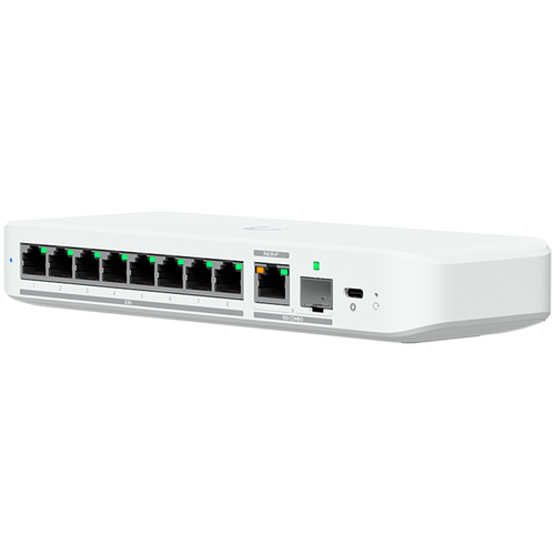 UBIQUITI UniFi Switch Flex, 8 port, (8) 2.5 GbE, (1) 10 GbE PoE+ SFP+ port combo