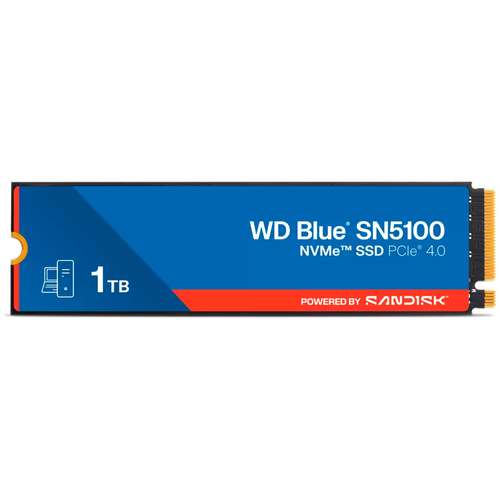 SSD POWERED BY SANDISK WD Blue SN5100 1TB M.2 2280 PCIe Gen4 x4 NVMe QLC 3D