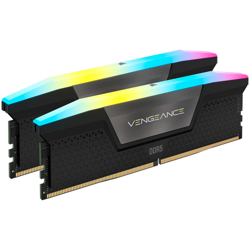 CORSAIR VENGEANCE RGB DDR5 128GB (2 x 64GB) DDR5 6000 CL40-50-50-96 1.35V Intel XMP - BLACK