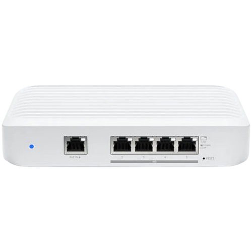 Layer 2 switch with (4) 10GbE RJ45 ports and (1) GbE, 802.3at PoE+ RJ45 input.The Switch Flex XG (USW Flex XG) is a fully managed, mult-gigabit, Layer 2 switch with (4) 10GbE RJ45 ports and (1) GbE PoE input. The USW Flex XG sports slim, compact ho
