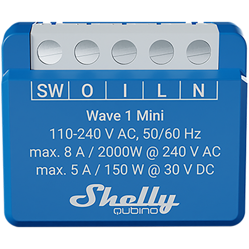 SHELLY Wave 1 Mini 1-kanałowy moduł ze stykiem bezpotencjałowym