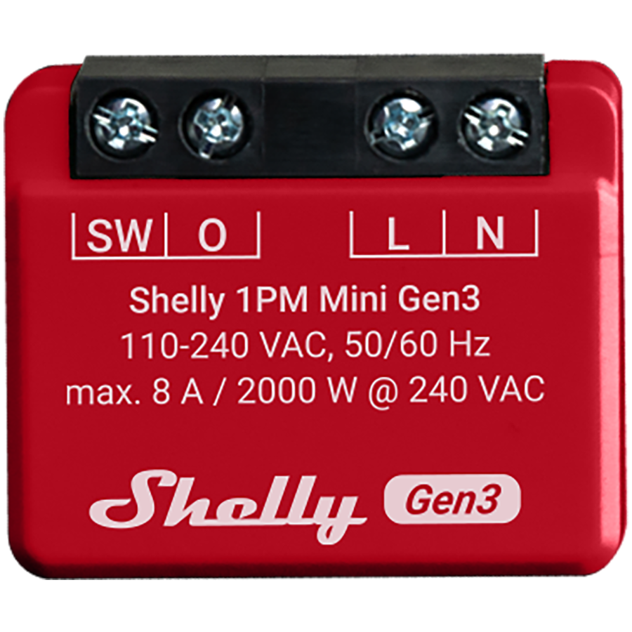 SHELLY 1PM Mini Gen3 1-kanałowy moduł z pomiarem mocy