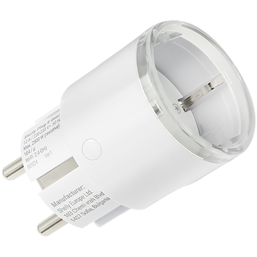 SHELLY Plug S Gen3 White Inteligentne gniazdko wewnętrzne białe