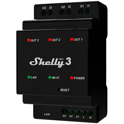 SHELLY Pro 3 3-kanałowy sterownik