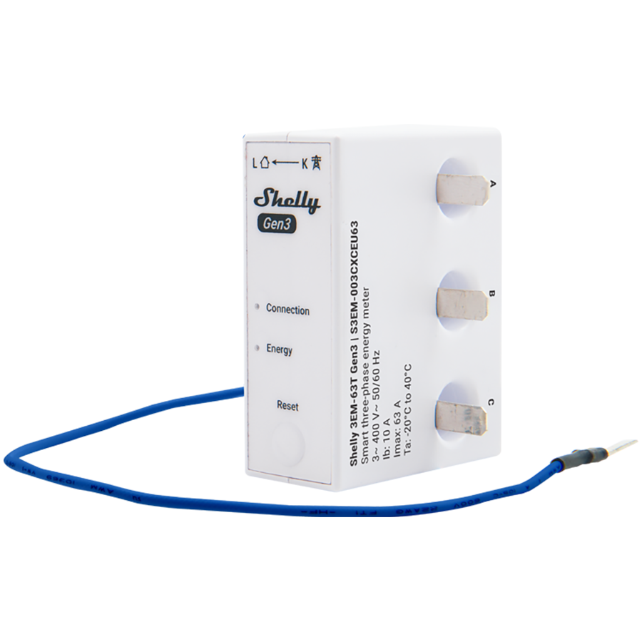 SHELLY 3EM-63T Gen3 miernik energii