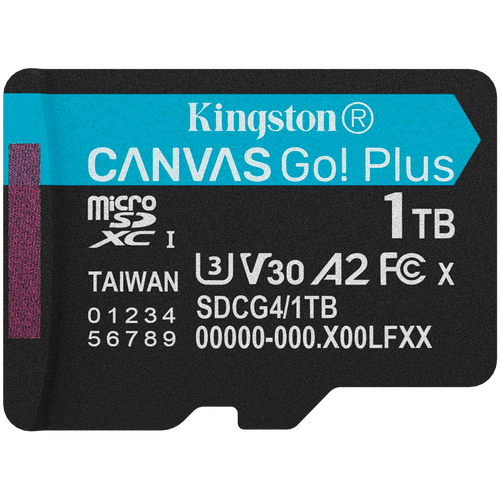KINGSTON 1TB microSDXC Canvas Go Plus Gen4 200R A2 U3 w/o ADP