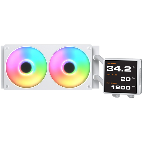 COUGAR Poseidon Vistek Pro ARGB 240 AiO Liquid Watercooling - White