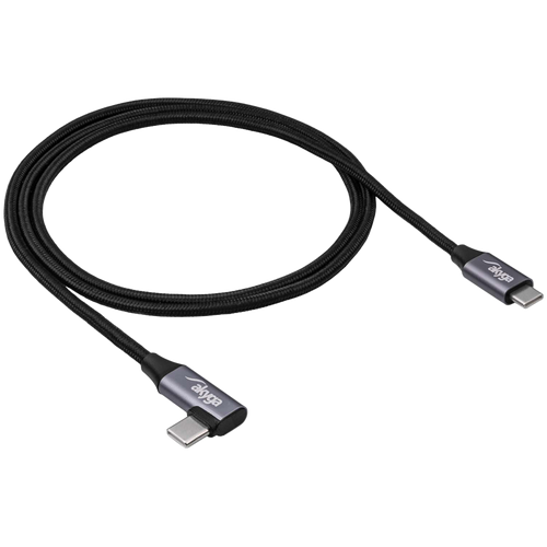 AKYGA Kabel USB Akyga AK-USB-54 USB type C (m) / USB type C (m) kątowy ver. 2.0 60W 1m