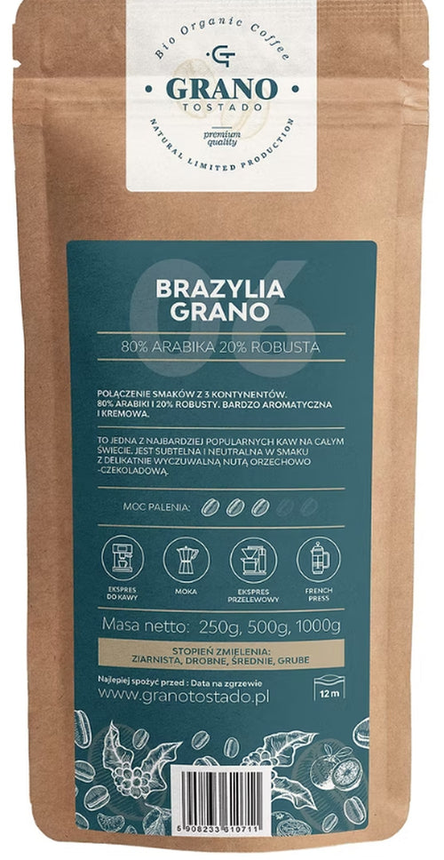Kawa ziarnista BRAZYLIA GRANO 500g