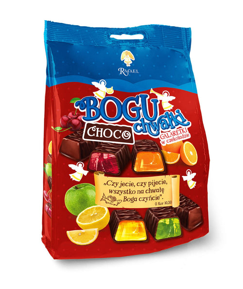 Bogu Chwałki CHOCO Galaretki owocowe w czekoladzie