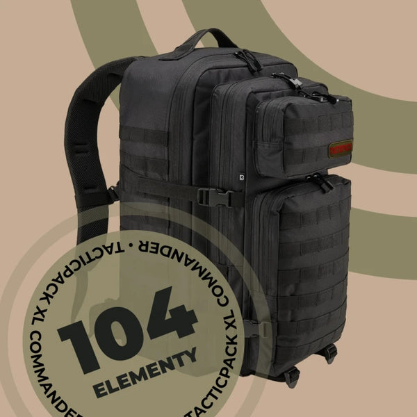 TACTICPACK XL COMMANDER (PLECAK BEZPIECZEŃSTWA) Plecak ewakuacyjny z wyposażeniem kolor czarny