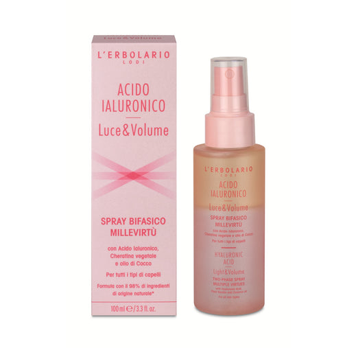 L'ERBOLARIO ACIDO IALURONICO LUCE E VOLUME SPRAY DWUFAZOWY DO WŁOSÓW, 100 ML
