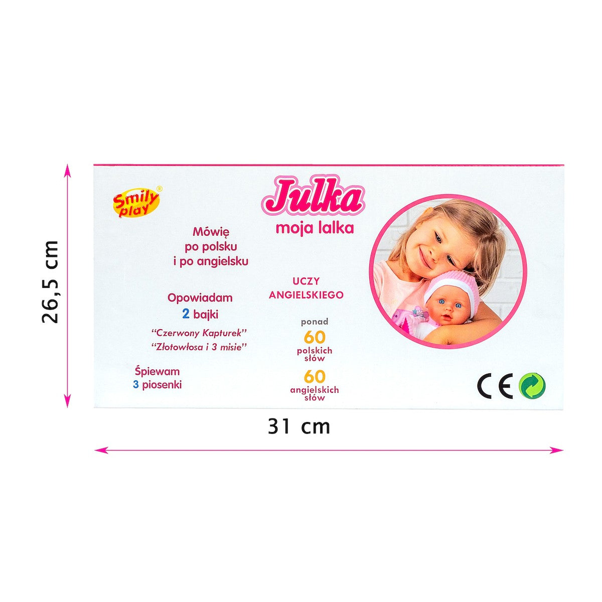 Lalka Bobas Leżąca 30Cm