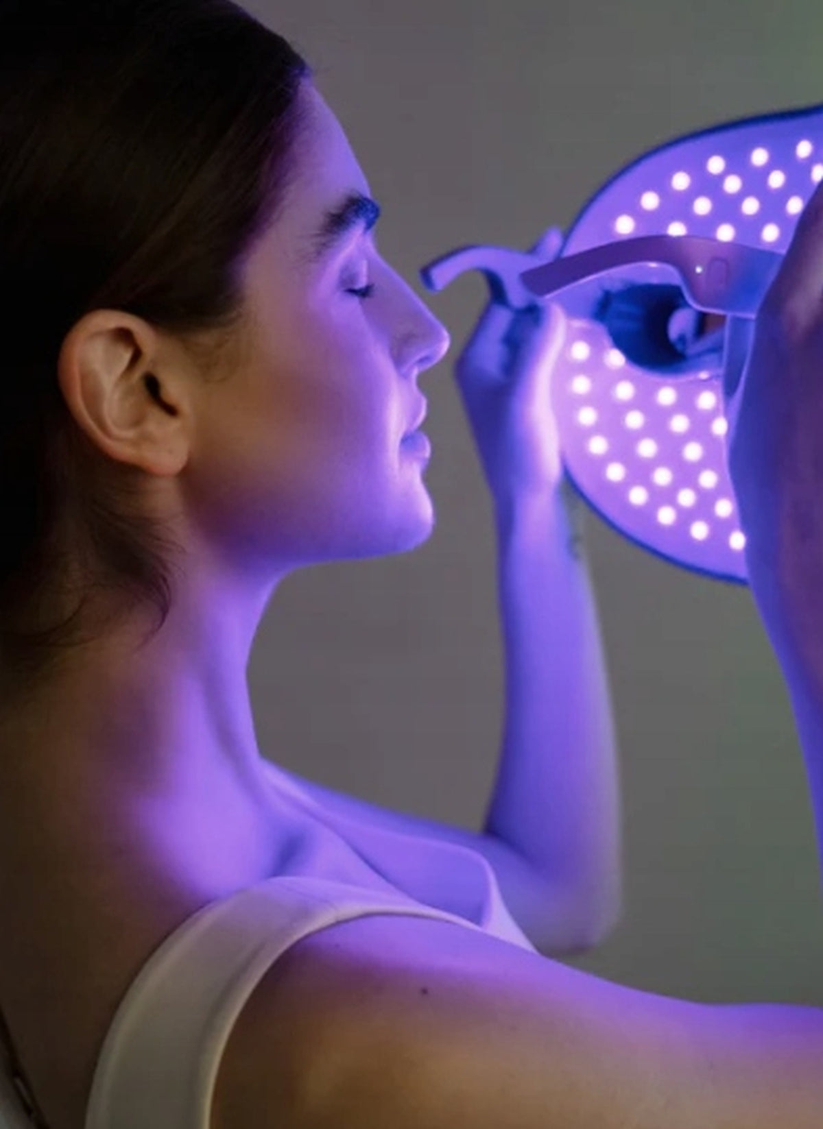 MASKA LED DO TERAPII FOTONOWEJ Touch Beauty-Brązowa