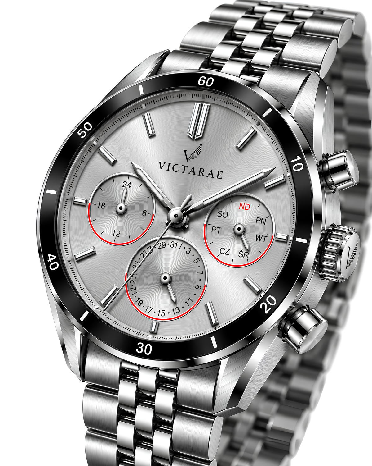 Zegarek Victarae Semper Fidelis - Men Silver (srebrna tarcza)