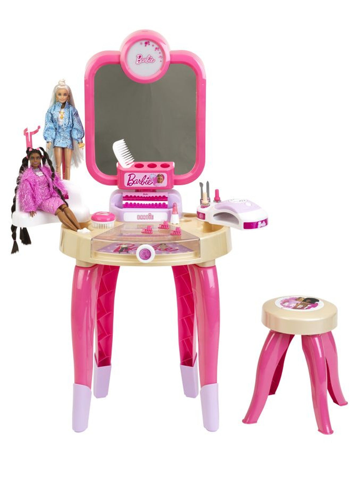 Toaletka Barbie z lampą do paznokci hybrydowych