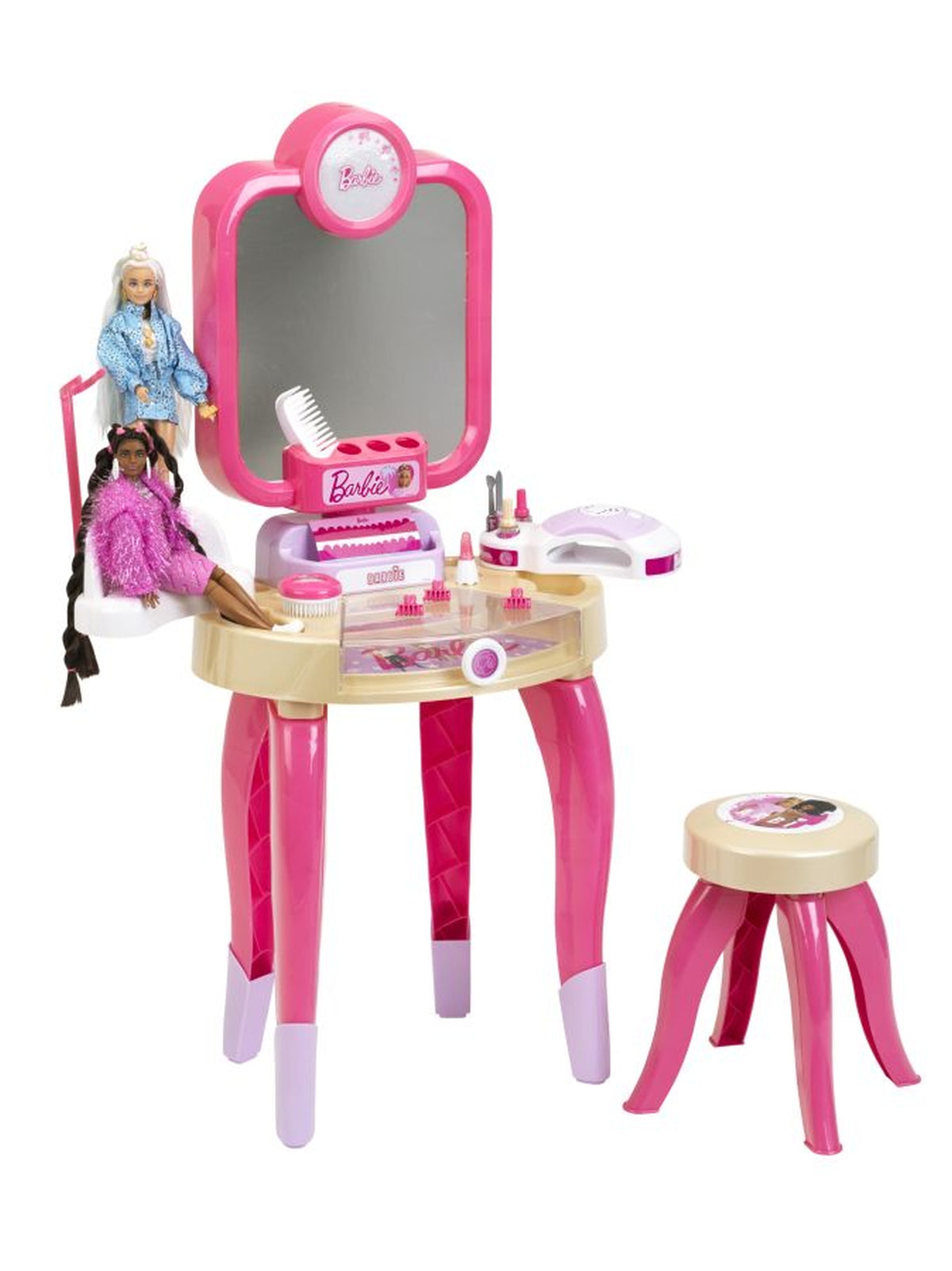 Toaletka Barbie z lampą do paznokci hybrydowych