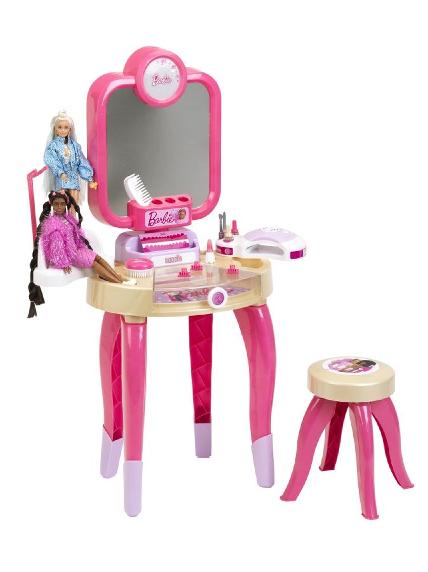 Toaletka Barbie z lampą do paznokci hybrydowych-6