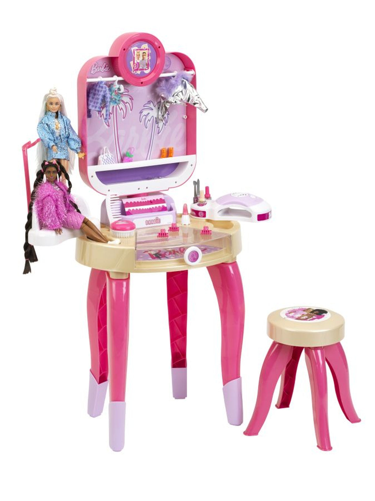 Toaletka Barbie z lampą do paznokci hybrydowych