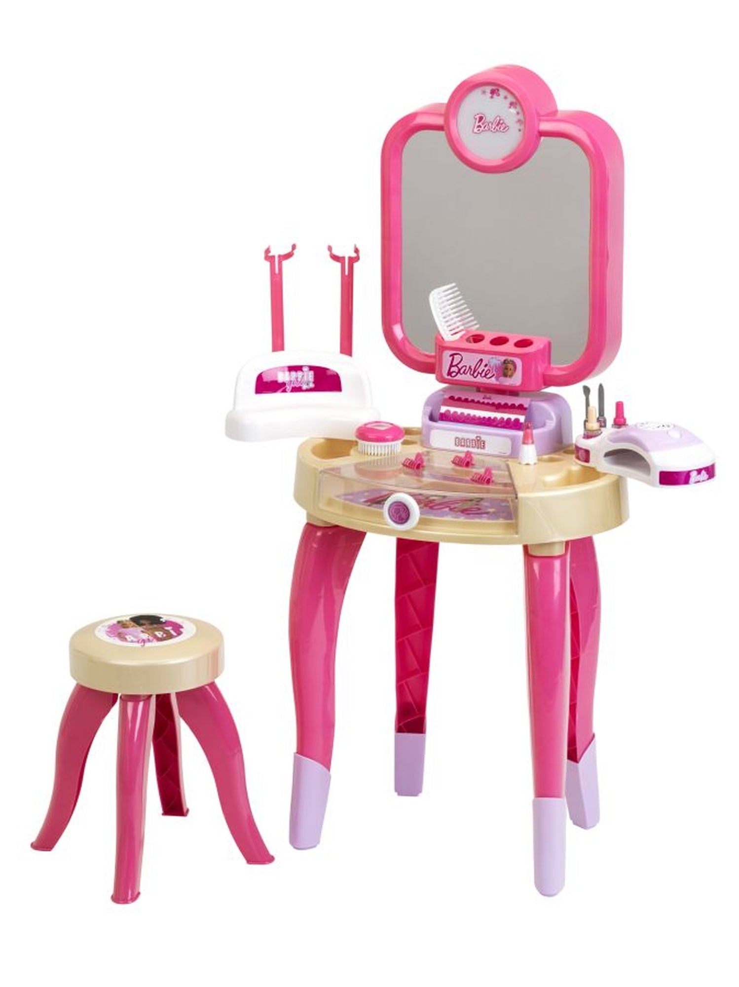 Toaletka Barbie z lampą do paznokci hybrydowych-10