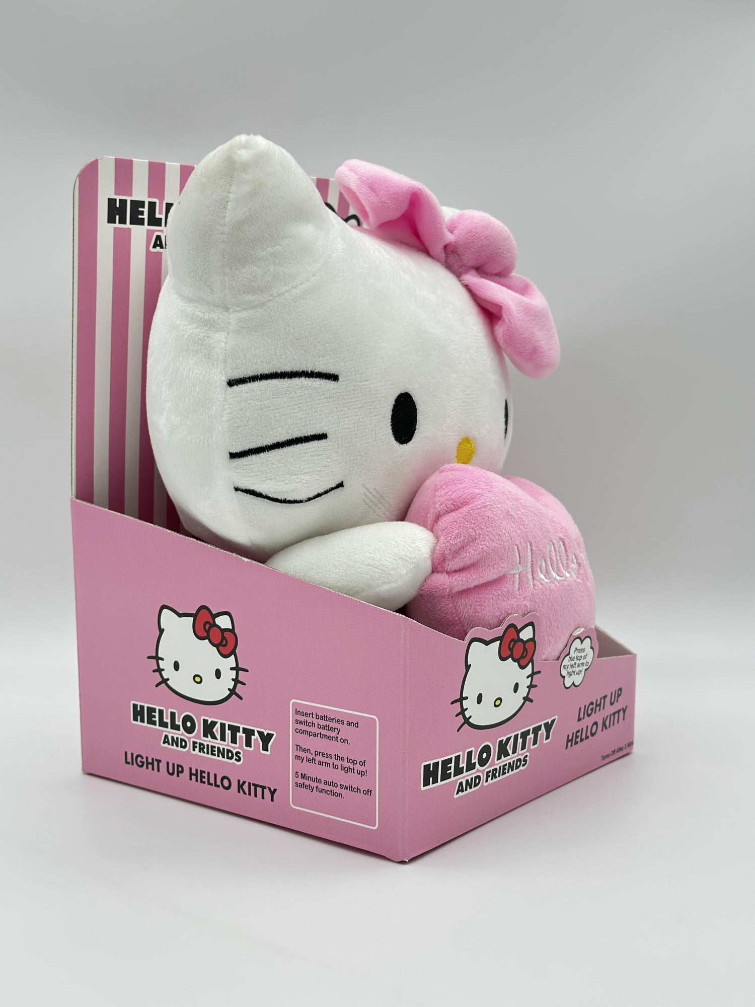 HELLO KITTY R Świecąca Maskotka Pluszowa Różowa-3