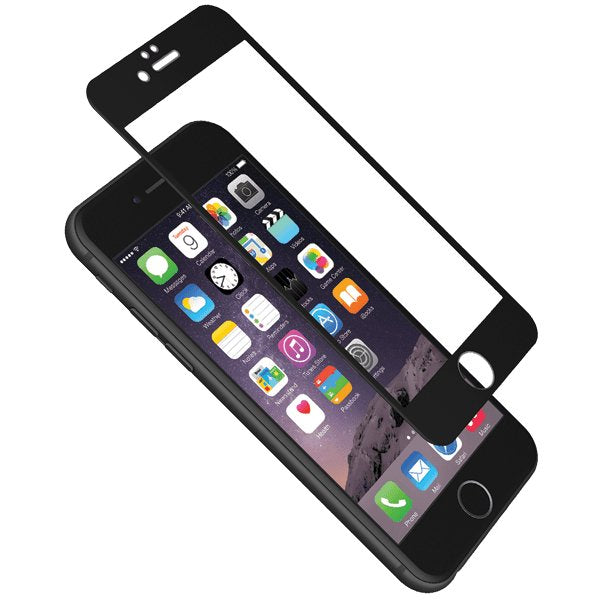 CYGNETT 9H, Osłona ekranu z silikonową ramką, IPhone 6, Przezroczysta, biała-1