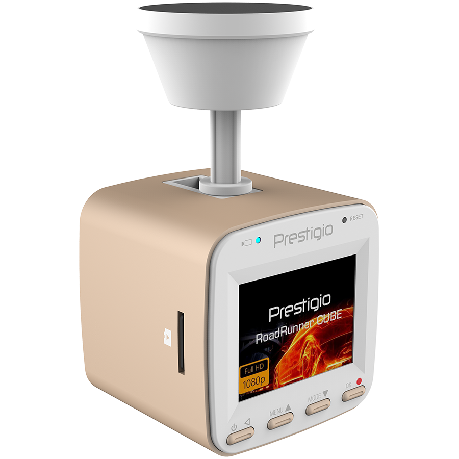 PRESTIGIO Wideorejestrator RoadRunner CUBE, FHD, WiFi, Złoto Biały