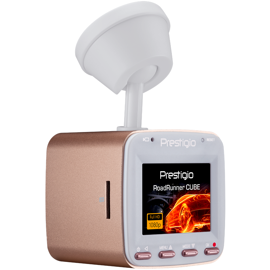 PRESTIGIO Wideorejestrator RoadRunner CUBE, FHD, WiFi, Złoto Biały