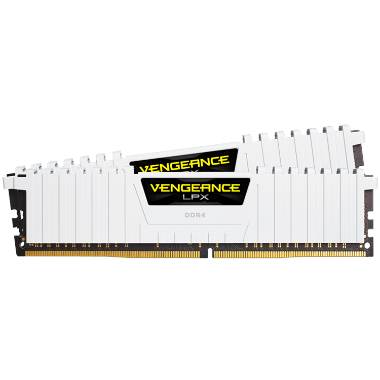 CORSAIR DDR4, 3200MHz 16GB 2x8GB Dimm, 16-18-18-36, XMP 2.0, Vengeance LPX White Heatspreader, Black PCB, 1.35V, for SKL-1