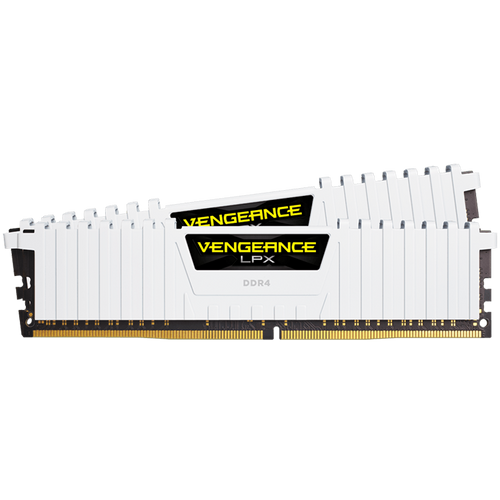 CORSAIR DDR4, 3200MHz 16GB 2x8GB Dimm, 16-18-18-36, XMP 2.0, Vengeance LPX White Heatspreader, Black PCB, 1.35V, for SKL