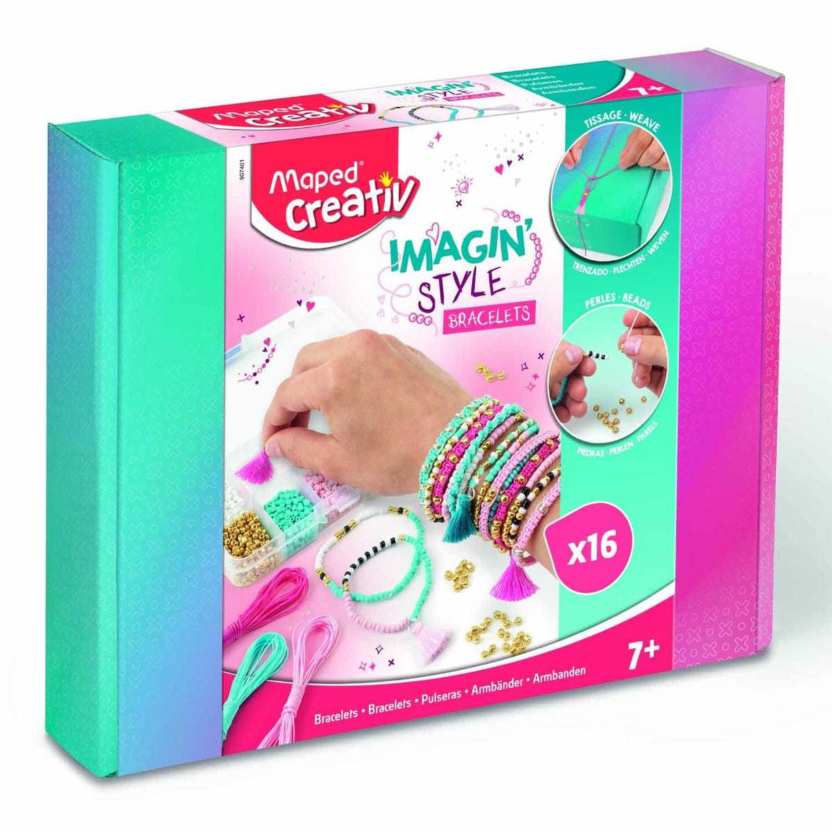 Creativ bransoletki - kompletny zestaw 16 szt