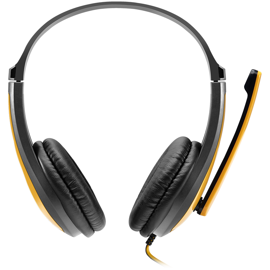 CANYON Zestaw słuchawkowy HSC-1 PC Mik 2m Czarno - Żółty