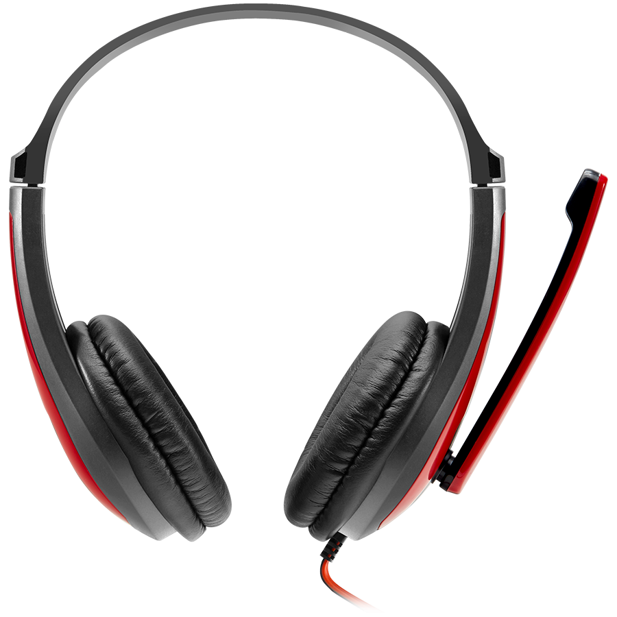 CANYON Zestaw słuchawkowy HSC-1 PC Mik 2m Czarno - Czerwony