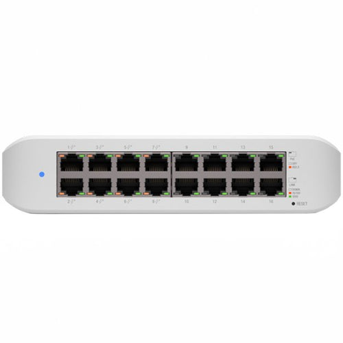 UBIQUITI UniFi Switch Lite 16 PoE; (8) GbE PoE+, (8) GbE, 45W