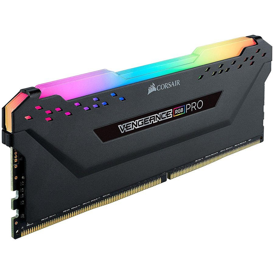 CORSAIR DDR4, 3200MHz 8GB 1x8GB DIMM, 16-18-18-36, Base SPD@2666, XMP 2.0, VENGEANCE RGB PRO Heatspreader, RGB LED, 1.35V, for AMD-1