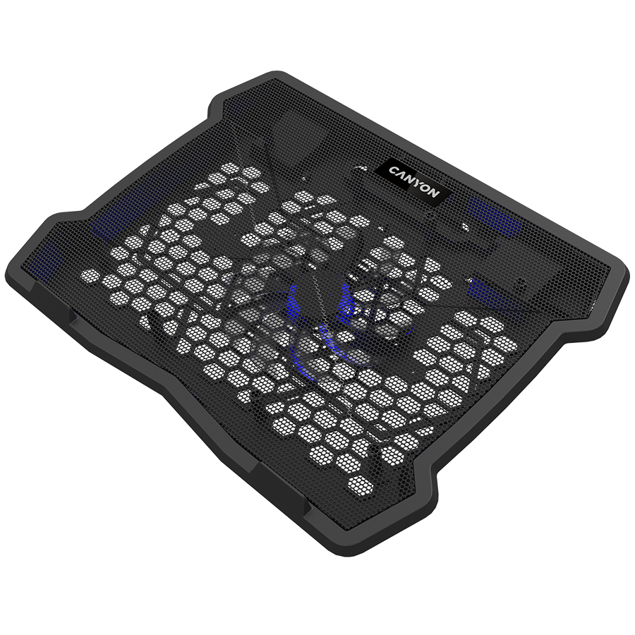 CANYON Podstawka chłodząca NS02 Wentylator 2USB LED Czarna