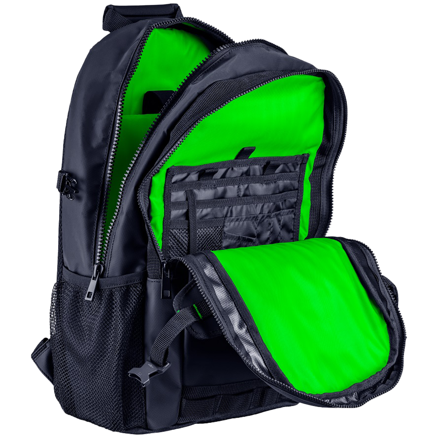 Razer Rogue 15 Backpack V3, Black, Tear- and water-resistant exterior, TPU padded scratch proof interior, Dedicated laptop compartment, Fits most laptops up to 15", 460 mm x 320 mm x 170 mm, 100% Polyester-3